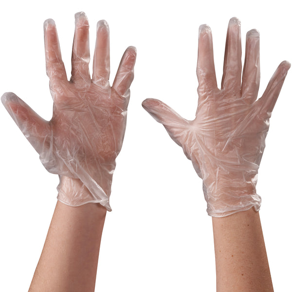 Vinyl Gloves Clear - 5 Mil - Powder Free - Medium