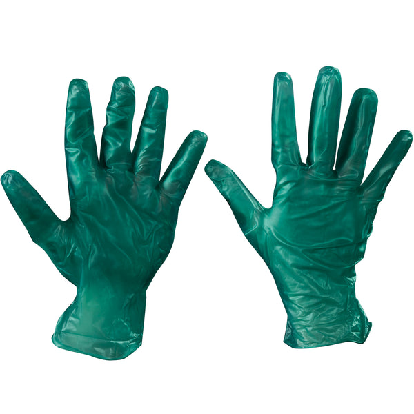 Vinyl Gloves - Green - 6.5 Mil. - Powdered - Xlarge