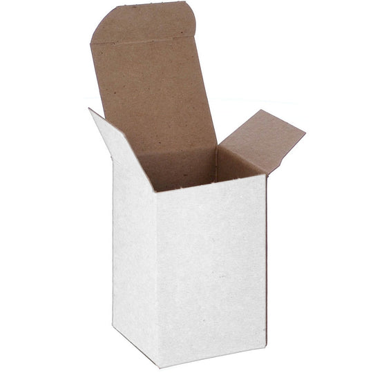 2 x 2 x 3 White 24pt 1-pc Chipboard Folding Carton  1000/Case