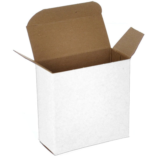 3 x 1 5/16 x 3 White 24pt 1-pc Chipboard Folding Carton 1000/Case