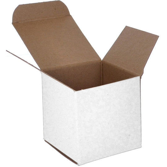 4 x 4 x 4 White 24pt 1-pc Chipboard Folding Carton  250/Case