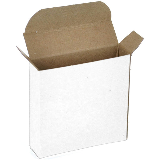 6 x 1 1/2 x 6 White 24pt 1-pc Chipboard Folding Carton  250/Case