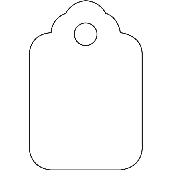 1 3/4 x 2 7/8" White Merchandise Tags 1000/Case