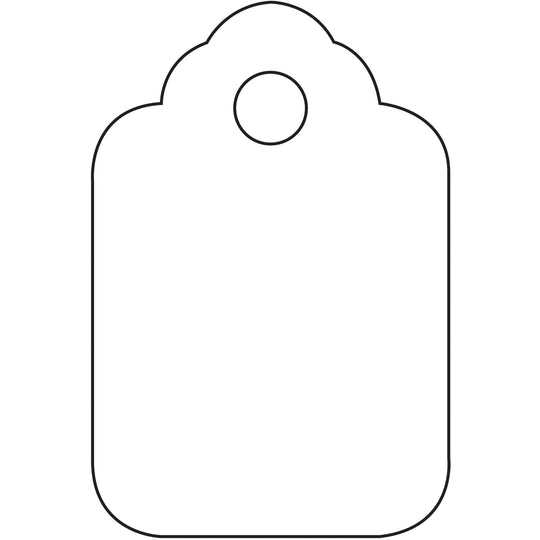 1 3/4 x 2 7/8" White Merchandise Tags 1000/Case
