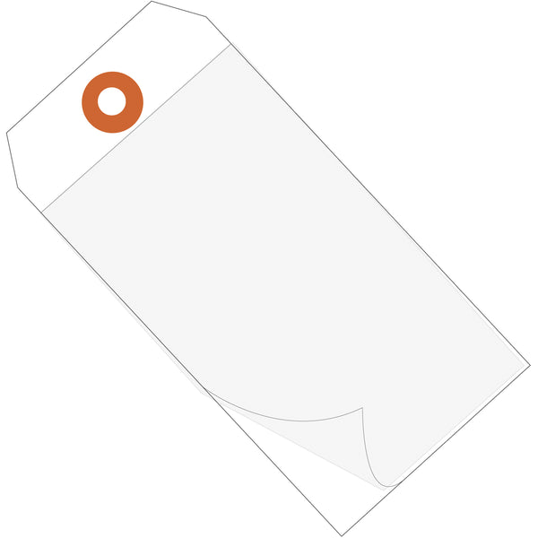 6 1/4 x 3 1/8 White Self-Laminating Tags 100/Case
