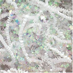 White Blend Crinkle Cut Paper Shred - 10 lbs./case