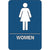 Women Restroom ADA Compliant Plastic Sign
