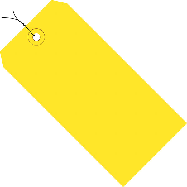4-3/4 x 2-3/8 Pre-Wired Yellow Tags (THICK BOARD - 13 POINT) 1000/Case