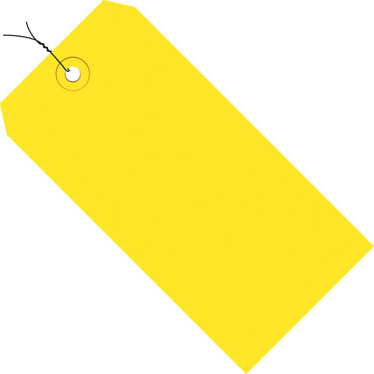 3-3/4 x 1-7/8 Pre-Wired Yellow Tags (THICK BOARD - 13 POINT) 1000/Case
