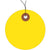 3" Yellow Plastic Circle Tags - Pre-Wired 100/Case