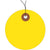 2" Yellow Plastic Circle Tags - Pre-Wired 100/Case