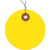 2" Yellow Plastic Circle Tags - Pre-Wired 100/Case