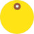 2" Yellow Plastic Circle Tags 100/Case