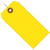 4 3/4 x 2 3/8 Yellow Plastic Shipping Tags - Pre-Wired 100/Case
