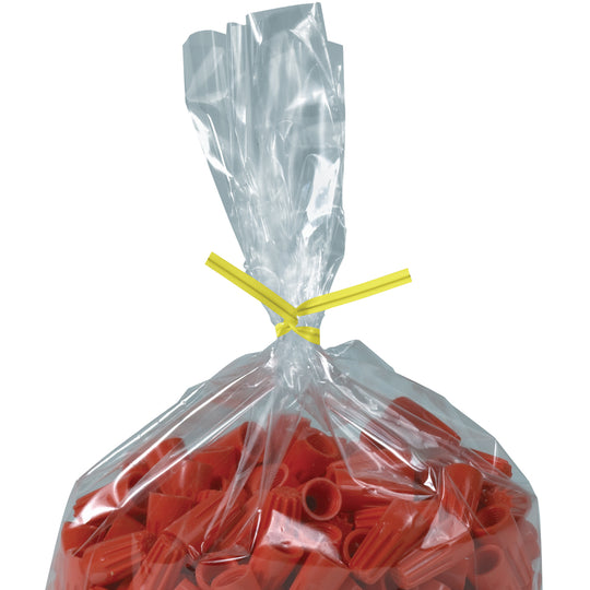 5 x 5/32 Yellow Plastic Twist Ties 2000/Case