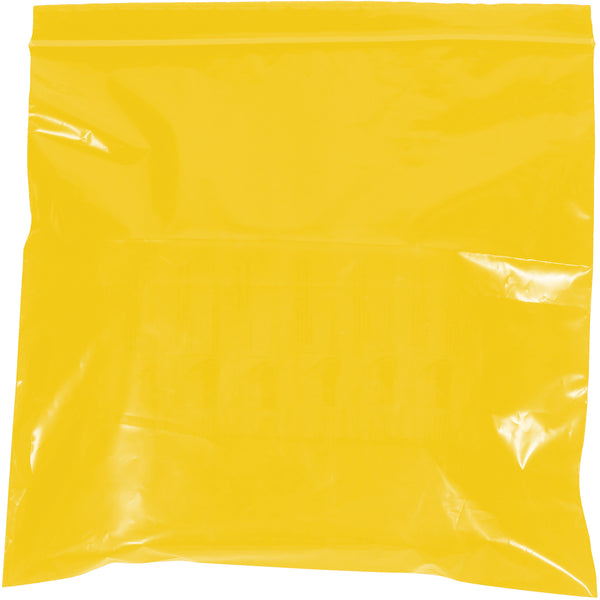 3 x 3 - 2 Mil Yellow Reclosable Poly Bags 1000/Case